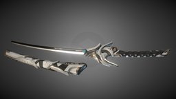 Warframe - Katana - Shinigami katana, san, warframe, tennogen, shinigami, hitsu, swap, reil, weapon