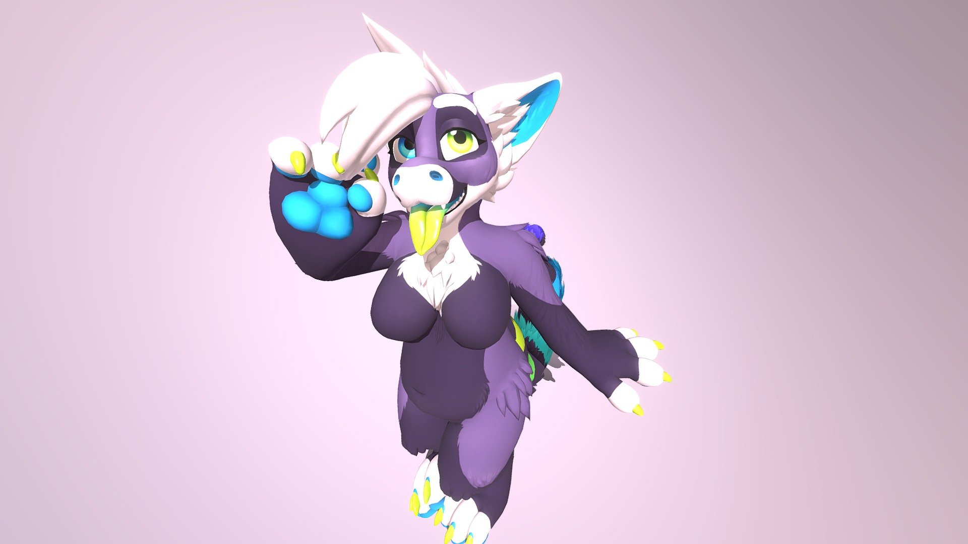 A VRChat avatar of Muzz! She was such a pleasure to work on, a little different than the usual models I make. Can't wait to see her in VRChat!

Character and rights to use the avatar/model to the commissionner, this isn't a model that's for sale or freely available.