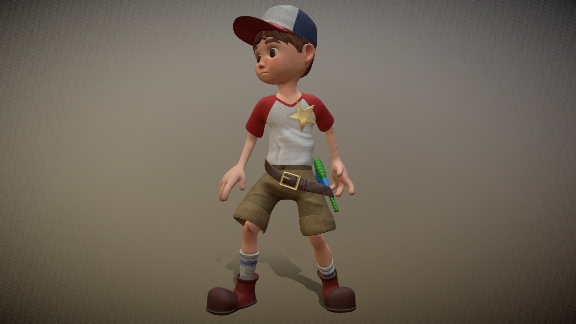 In an intense game of draw, the young Sheriff protects his town from the villainous outlaws!