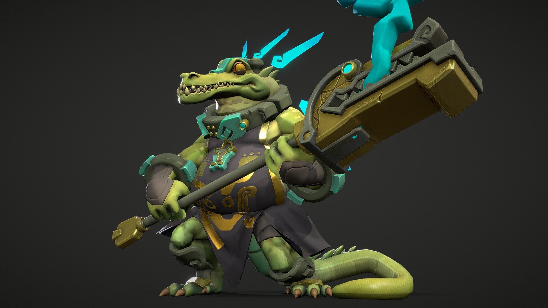 A quick personal summer project to experiment a bit more with stylized creatures! 
**Based on the concept art: https://www.artstation.com/artwork/YKeE0q 
**

Full project here: https://www.artstation.com/artwork/EvZaD8
