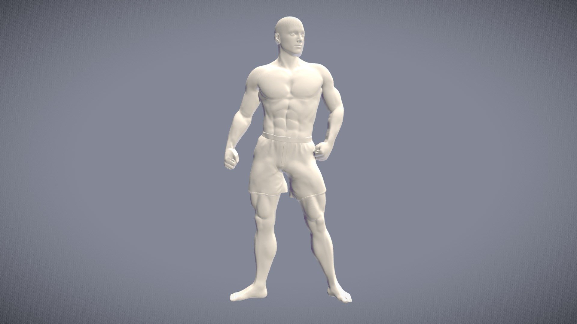 Muscul man. Бодибилдер, барельеф для ЧПУ