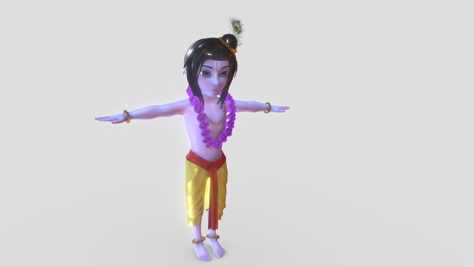 Lord Krishna - 3D character Model

Downlod Low Mesh for Fast Redndering 
Quality Output Render in Less time