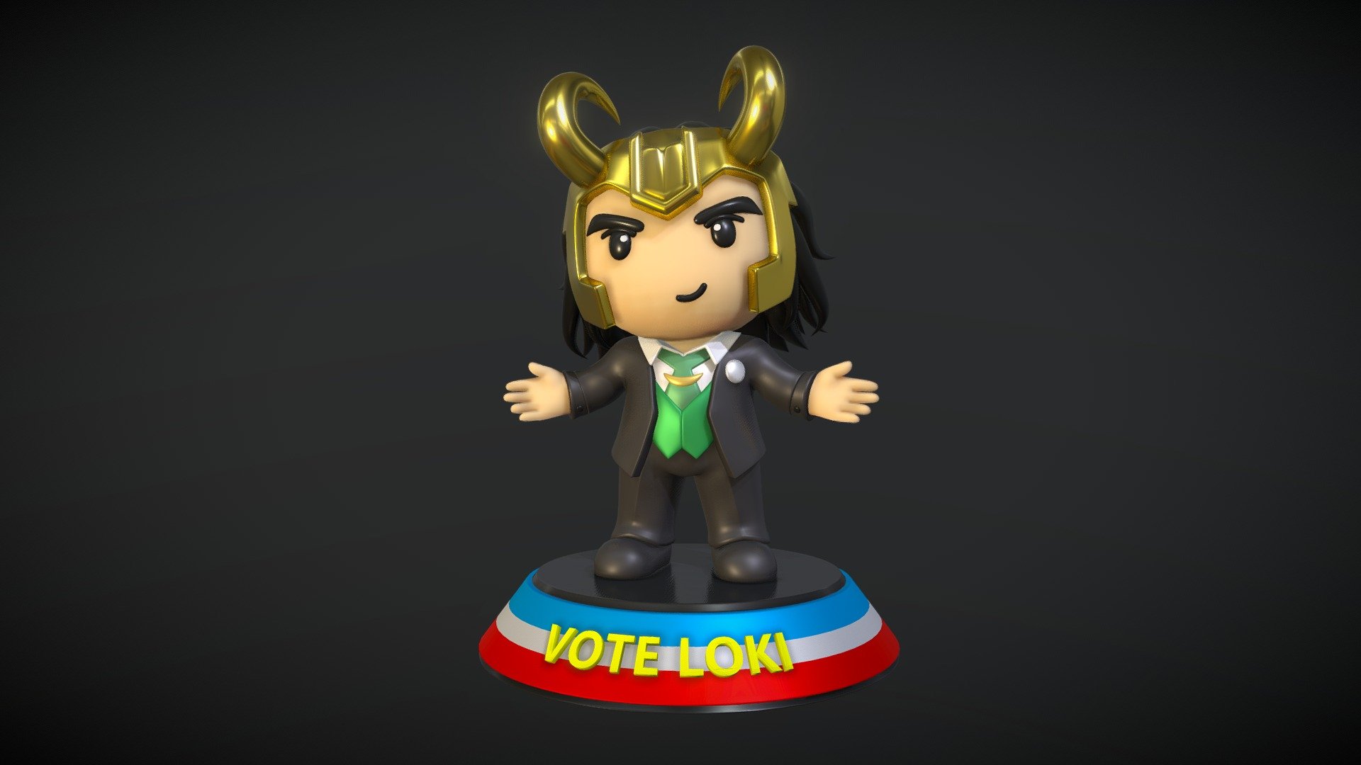 A cute version of LOKI

&lsquo;'THIS 3D MODEL CANNOT BE RESOLD'&lsquo;