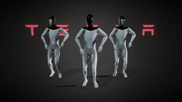 Tesla Bot - PBR - Mixamo rig meme, tech, tesla, mixamo, ai, game-ready, spacex, animatedcharacter, realtime-3d, pbr-texturing, elonmusk, elon-musk, substancepainter, blender, blender3d, animation, robot, funny, rigged, mixamoanimation