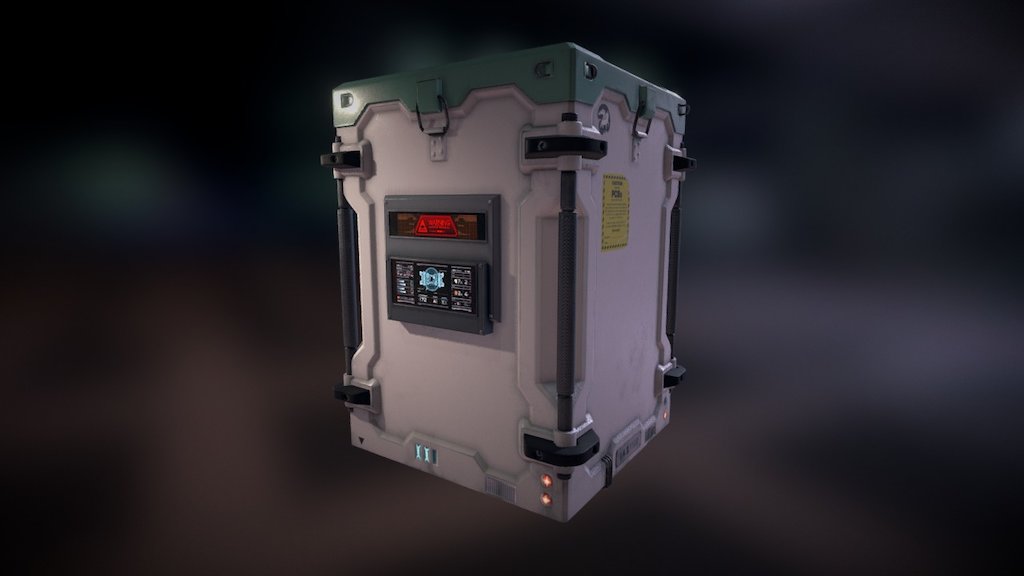 Space Ox Industries:
For all your sensitive intergalactic shipping needs.
-
Did a bit of a practice experiment with my Sci-Fi container and reskinned it in a different, more science lab kind of style.  ! WARNING !
-
Modeled in 3ds Max, baked and textured in Substance Painter.