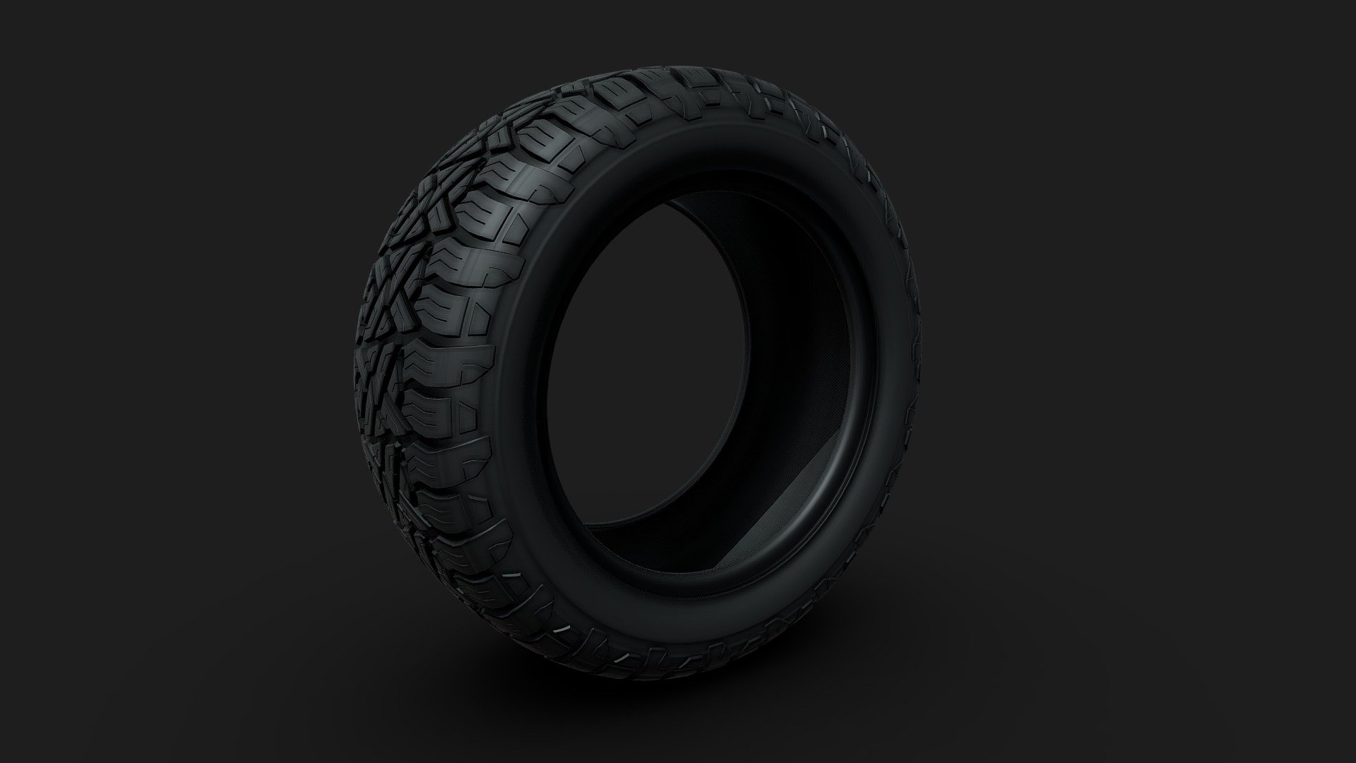 Fuel Gripper A/T tire (no textures)

Made in Blender. No geometry optimization. Wheel. Tire.