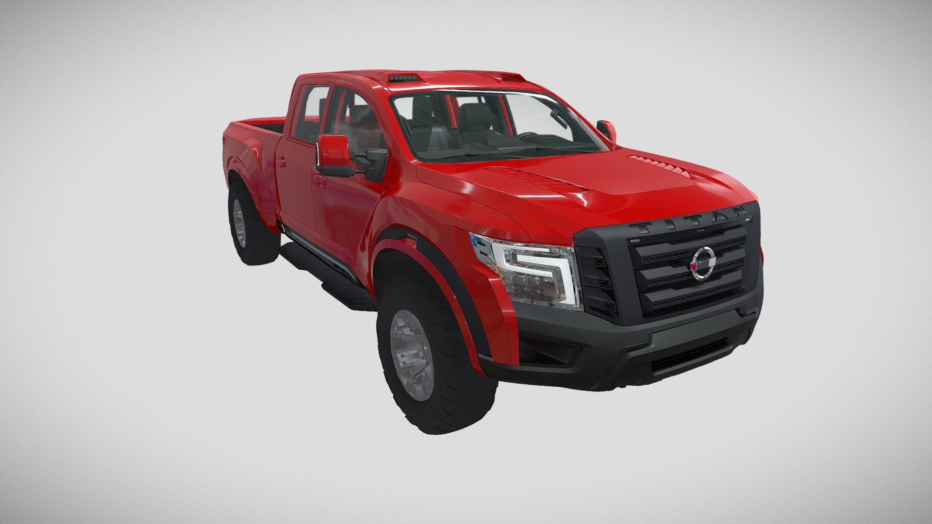 Nissan 4x4 truck 3d model made in Blender
