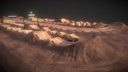 Motocross Track track, motocross, lowpoly, racing, 3dmodel