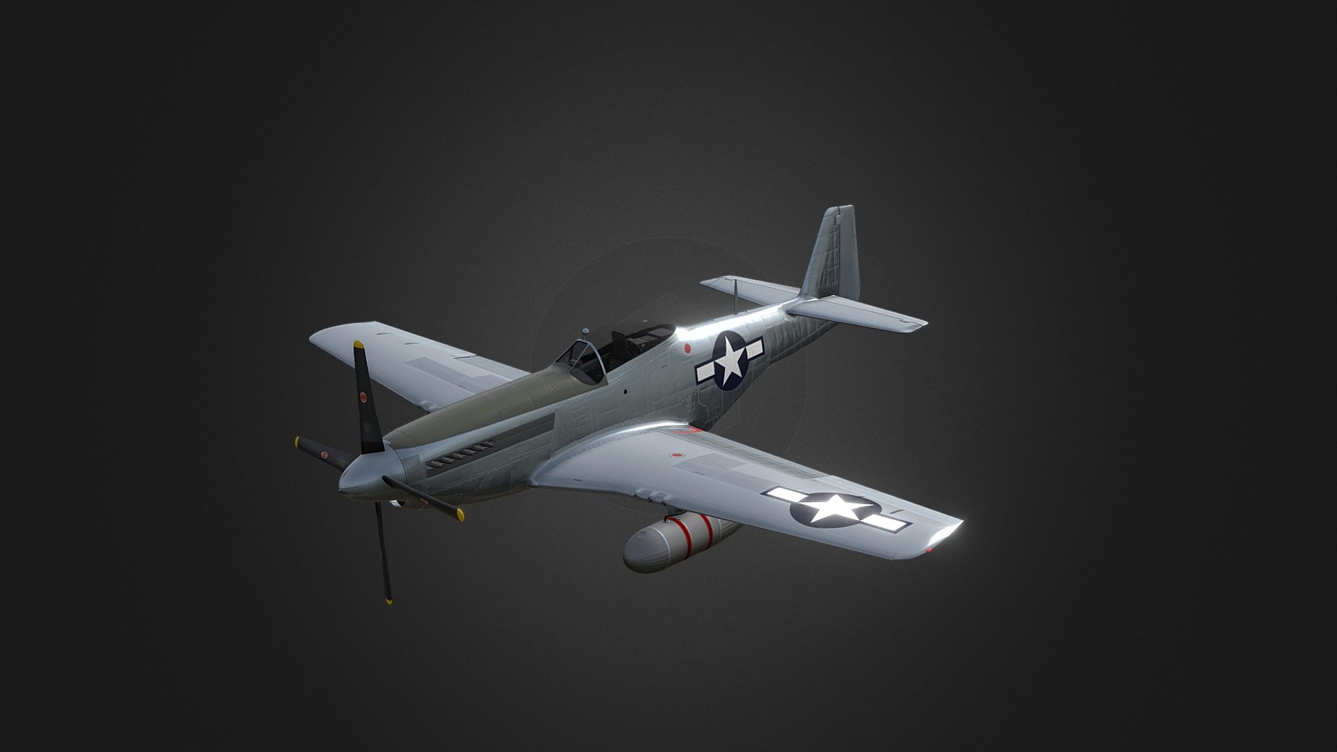 Original P-51 Mustang model with highly detailed panel lines and rivets. Clean 8k textures ready for you to apply your own custom weathering and markings.

Layered PSDs available upon request.