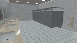 Restroom Props bathroom, bath, pack, trash, sink, toilet, wc, towel, dryer, public, restroom, urinal, drier, dispencer, sanitation, toilette, game, low, poly, interior, hand, screen