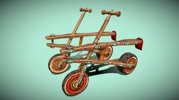 Bicycle Wooden African dae, bicycle, steampunk, games, brazil, toy, africa, small, gravity, motor, road, painted, unreal, child, asia, painting, mountain, worn, adventure, rustic, obj, without, figurine, african, mexico, fbx, paintings, downhill, pedals, angola, tibet, nepal, african-art, cabo, african-tribal, point-and-click, unity, 3d, model, wood, guine, mocambique