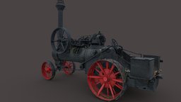 Steam-powered tractor ancient, industry, heritage, tractor, engine, agriculture, estonia, steam-engine, heritage-photogrammetry, realitycapture, steam, engineering, industrial