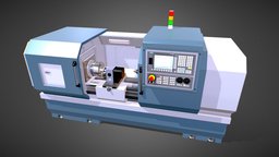 CNC Lathe SMTCL KE80 2000 Horizontal mini, power, control, vray, machinery, woodworking, speed, industry, electronics, lathe, metal, tool, machine, variable, metalworking, technology, wood, factory, industrial