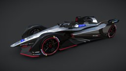 Gen 2 Formula E Nissan Car formula, caracter, vehicles, transportation, nissan, game-art, nismo, game-asset, electric-car, low-poly-art, racingcar, formula-e, racing, car, electric