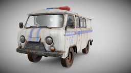 Uaz452 Police da1 van, vaz, car