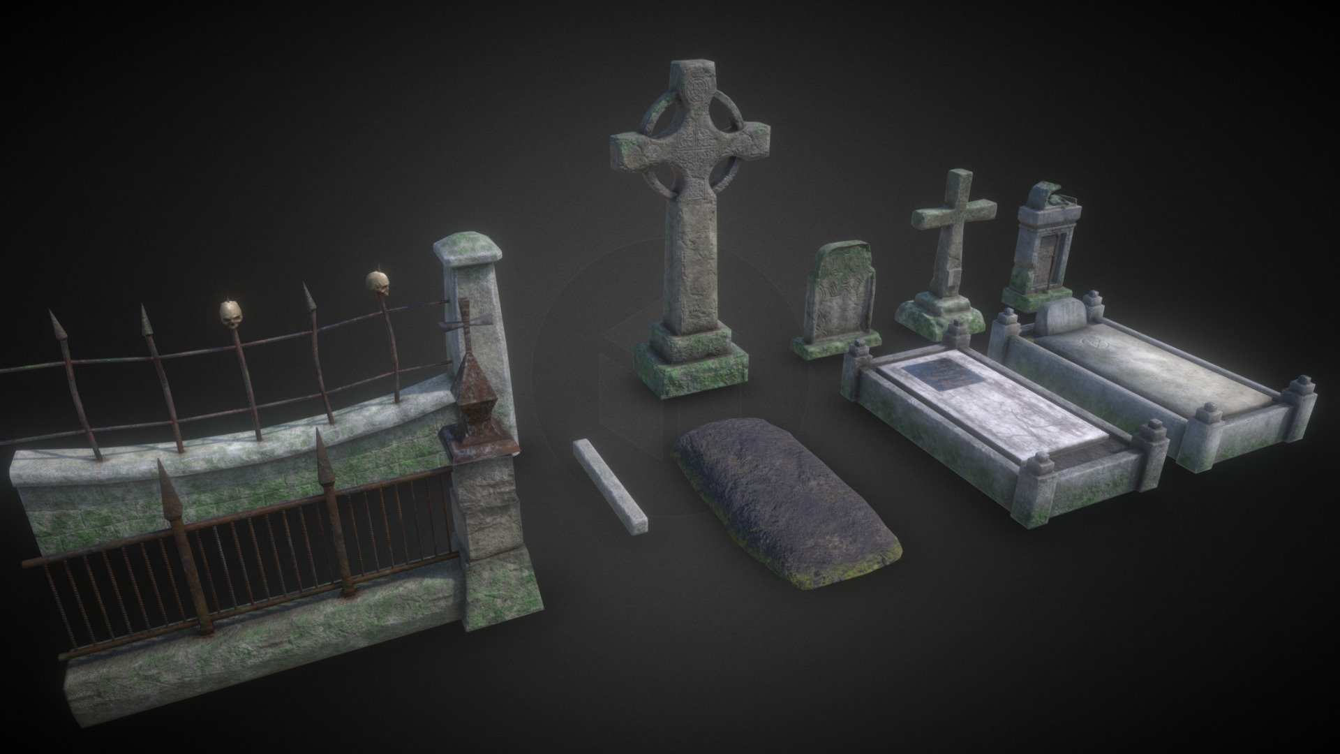 Set for combination of the base cemetery. You can get different variations. Good luck :)   