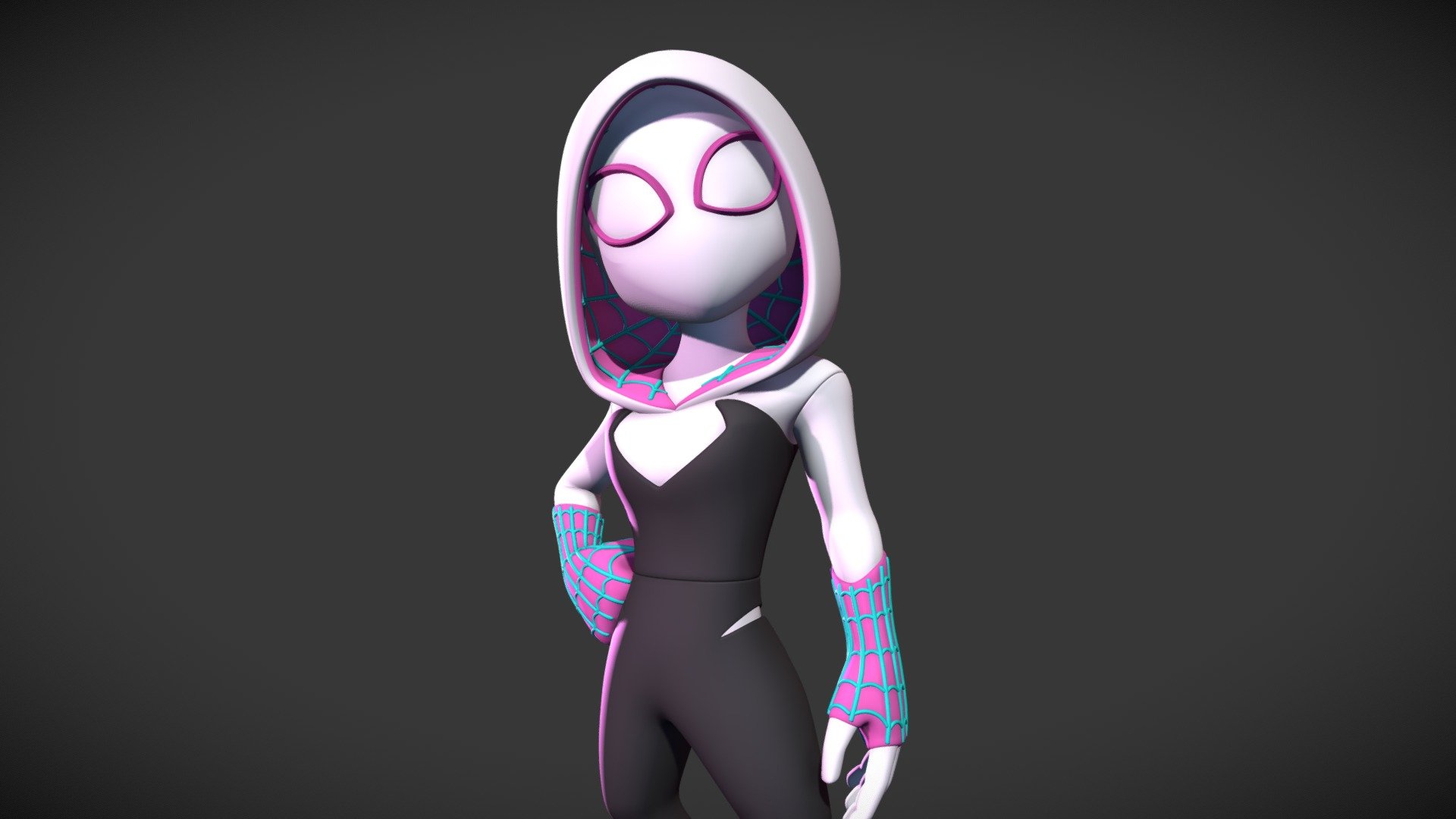 Across the Spider-Verse n.3: Spider Gwen. 

Purchased version includes:

1) 3D print ready model:




Splitted model: sliced and keyed pieces ready for printing

Full model: full body and support base

2) Rigged T-pose model:




low poly base mesh, rigged, T pose

2K textures

3) HD render, video

Include: .Blend .Fbx .STL

render on Artstation
