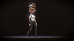 Cartoon Office Girl office, girl, cartoon