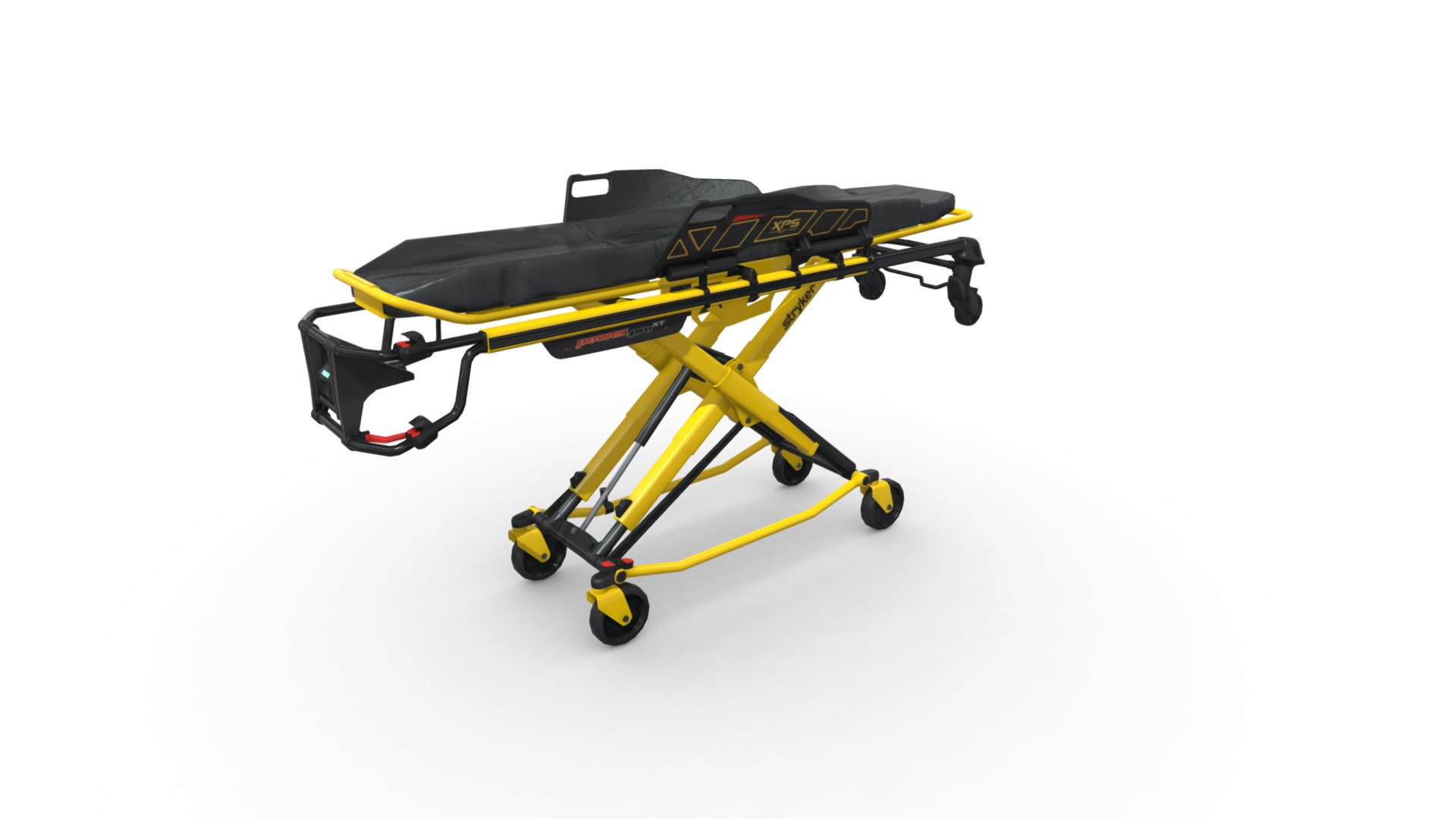 All the model have been moved to FAB you can get it on my profile: https://www.fab.com/sellers/luisbcompany

The Stryker Power Pro XT model 6506 is a cutting-edge powered ambulance cot, engineered to assist in the seamless lifting and lowering of the cot with its innovative battery-powered hydraulic system, activated at a simple button touch. Not only does this model exhibit an easy-to-use manual back-up system for utmost reliability, but its retractable head section is specifically designed for effortless navigation in tight spaces, irrespective of the height position. Further enhancing its functionality are features like the automatic high-speed retract, XPS Siderails, Steer-Lock system, and the SMRT Battery Kit, all meticulously integrated to meet the demanding standards of emergency medical services.
