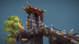 Orc Bridge diffuse, diffuse-only, handpainted, hand-painted