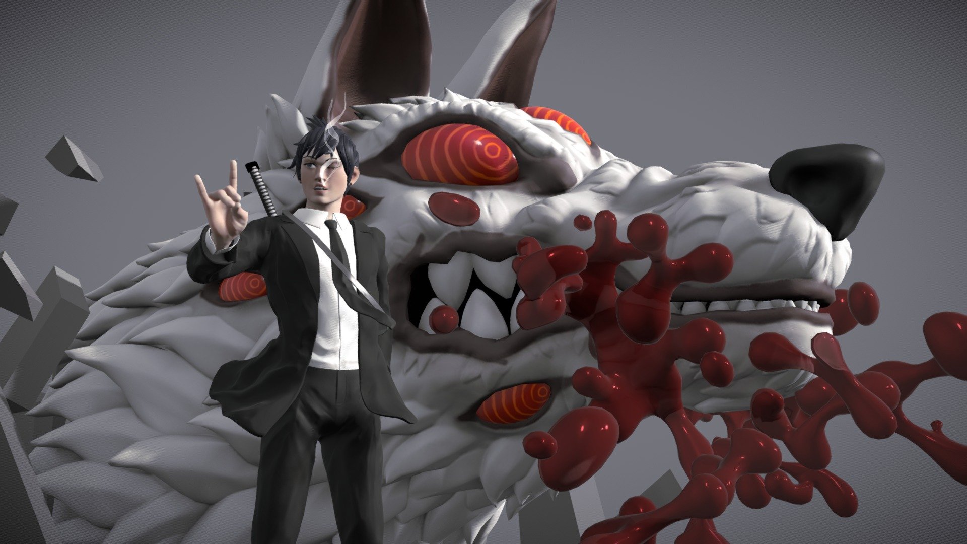 Feel the power and style of Aki and his fox demon with this amazing stylized model. Carefully designed and crafted to the smallest detail, this model invites you into the exciting world of the &lsquo;Chainsaw Man' anime. With attractive design and high quality, it is the perfect choice for anime and modeling enthusiasts

Some Renders



