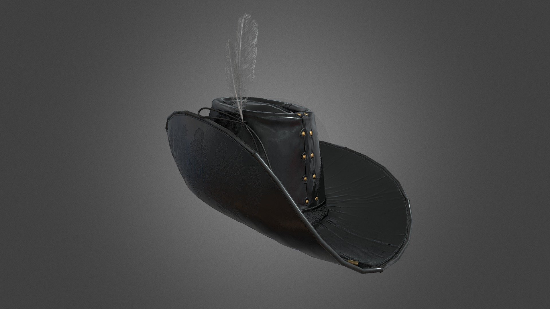 High Detailed Photorealistic Pirate Hat made with blender and rendered by Cycles .
This model has a clean geometry based on loops &lsquo;only' quads . Made with blender for cycles 
This hat is low poly and ready for games and any 3d projects .
(Ready to render exactly as you see above)

Hats,Feathers,Hat Straps are modeled separately.

Textures
they have two UVs Set for better quality ( body and others ) in PNG format
Resolution of all textures are 4K

polys : 4271
verts : 4456

we worked on this project with love