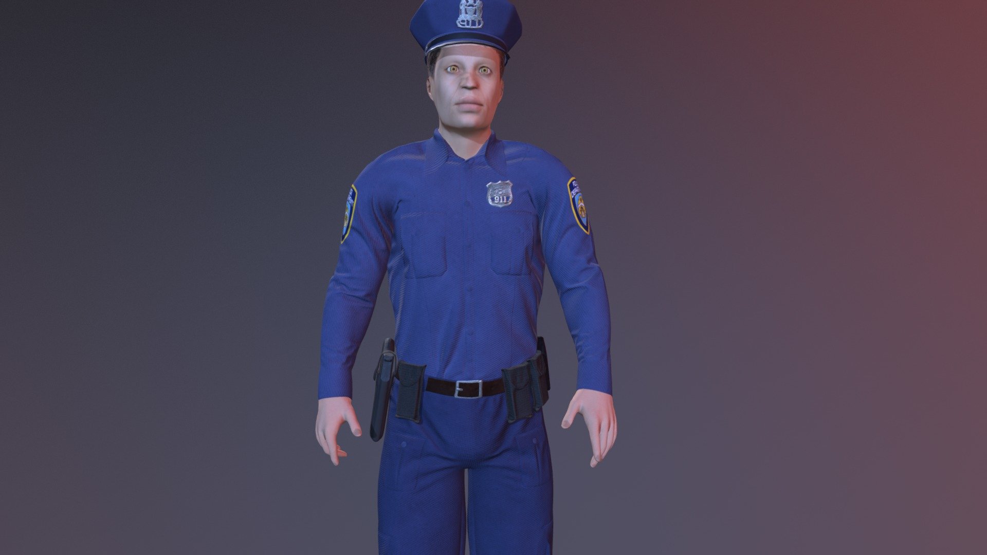 Police officer game character