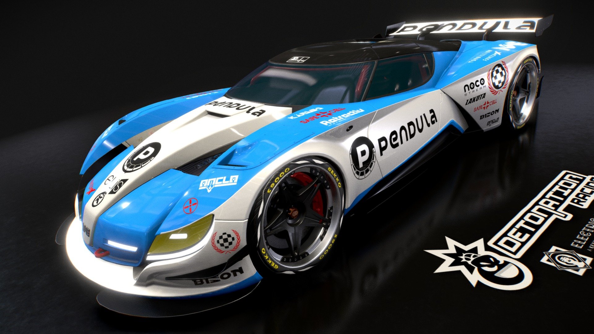 The supercar of the fictional brand &ldquo;NWE