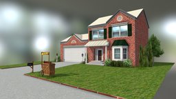 American House v2 stand, videogames, brick, videogame, american, realistic, suburban, lemonade, game, house, home, video