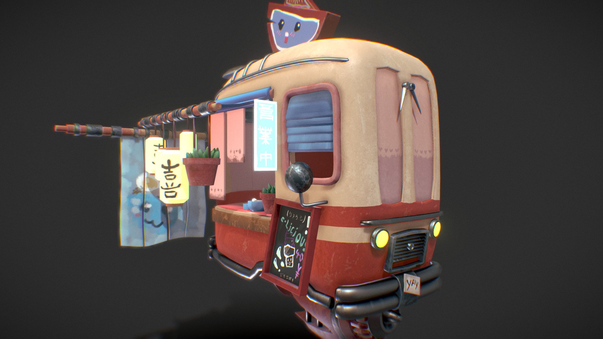 Made for practice

Rament Truck 

2D Images to 3D Model

Game Ready Model

Ref: https://www.artstation.com/artwork/OyJYOg,
https://www.artstation.com/artwork/v690x