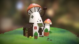 Little forest village - shroom shack trees, tree, forest, grass, mushroom, little, small, mushrooms, tiny, treehouse, shroom, shack, shrooms, house, village, shroomhouse