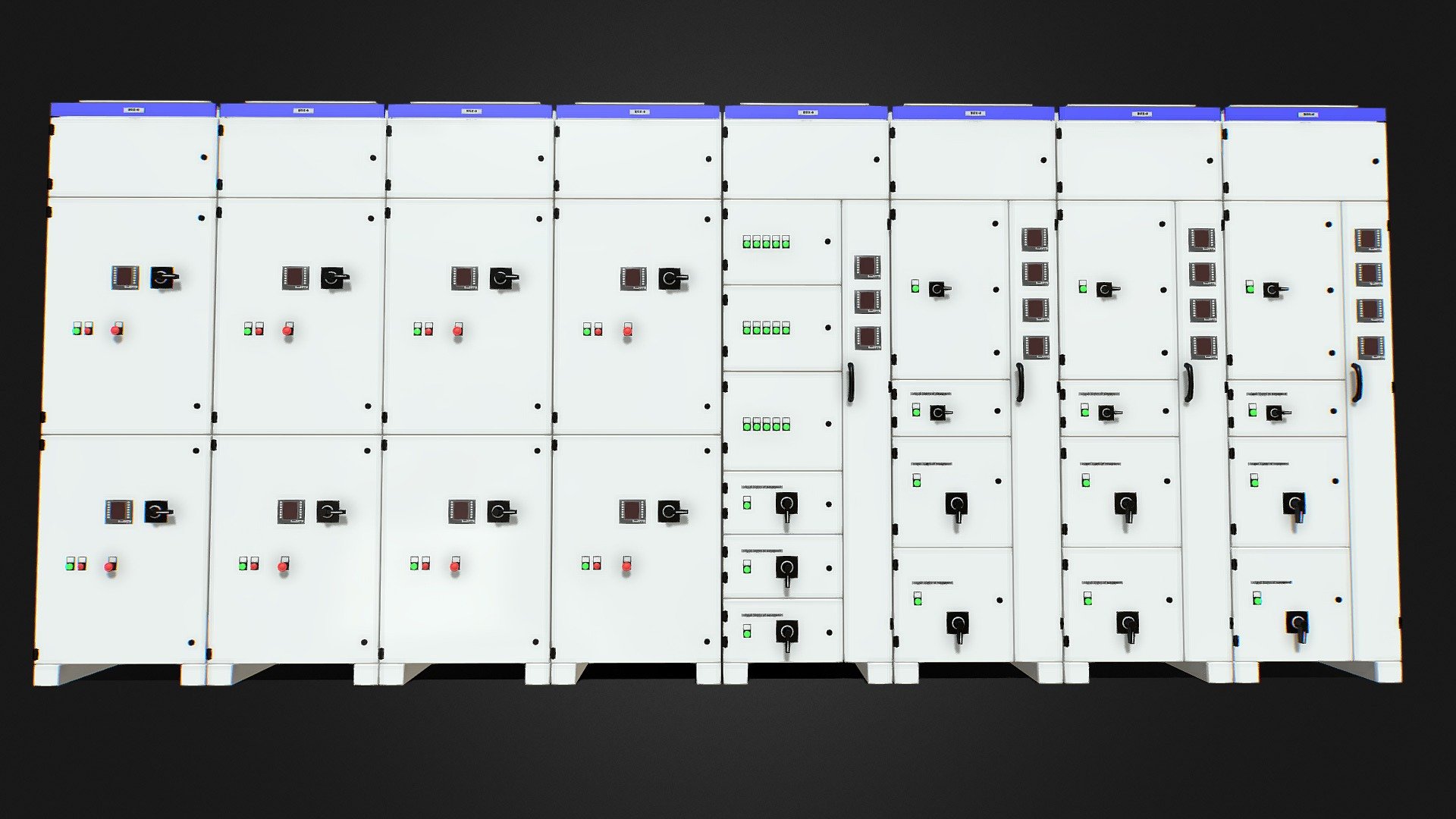 Complete Panels electricity cupboard.
Complete transformer substations are designed to receive, convert and distribute electrical energy of three-phase alternating current of industrial frequency 50 and 60 Hz at power facilities, oil and gas industry and other facilities with a dead-earthed or insulated neutral on the low voltage side. KTP are made according to technical requirements. It is possible to place the package transformer substation in block-boxes of cold or heat-insulated execution of one- and multi-modular construction (metal welded frame, sheathed with sandwich panels)