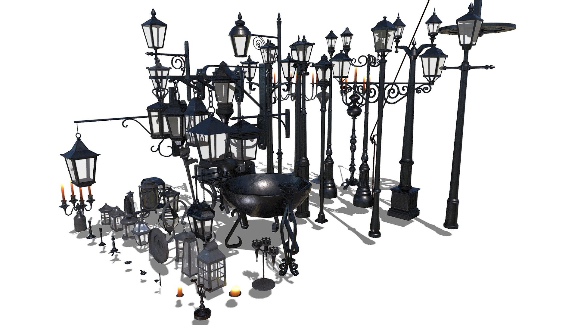 Victorian Lights / Street Lamps
Realtime ready Victorian Lights / Street Lamps, setup with PBR textures &amp; clean topology for use in 3d development.

More in our Historic Collection

Check out our Main Collections

Detailed Description Info:




Model: Victorian Lights / Street Lamps

Media Type: 3D Model 

Geometry: Quads/Tris 

Polygon Count: 66827

Vertice Count: 69648

Textures: Yes 

Materials: Yes 

Rigged: No 

Animated: No 

UV Mapped: Yes 

Unwrapped UV's: Yes Overlapping
