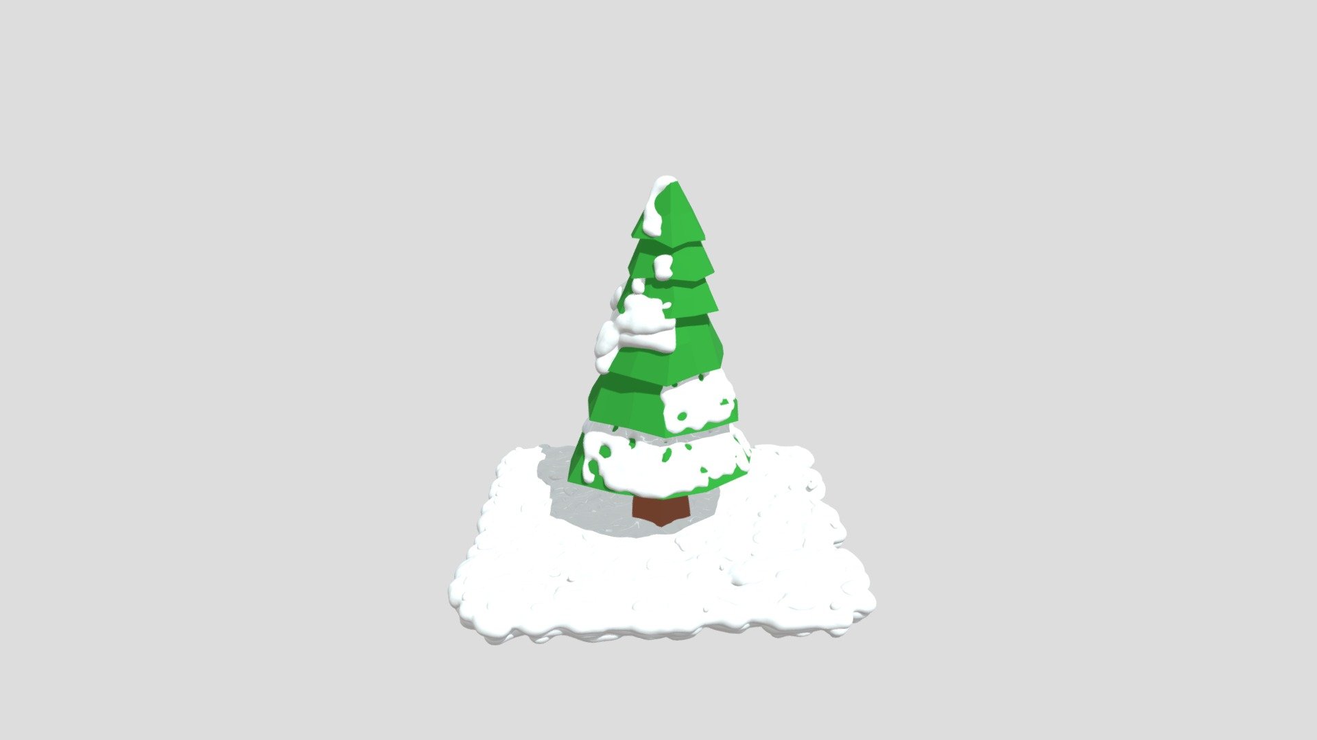 Animated Christmas tree with snow