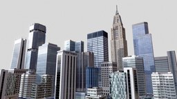 Low-poly City Buildings skyscraper, low-poly, city, building