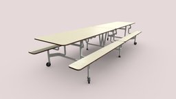 School Cafeteria Table school, cafeteria, furniture, table, quebec, vico, 1ktextures