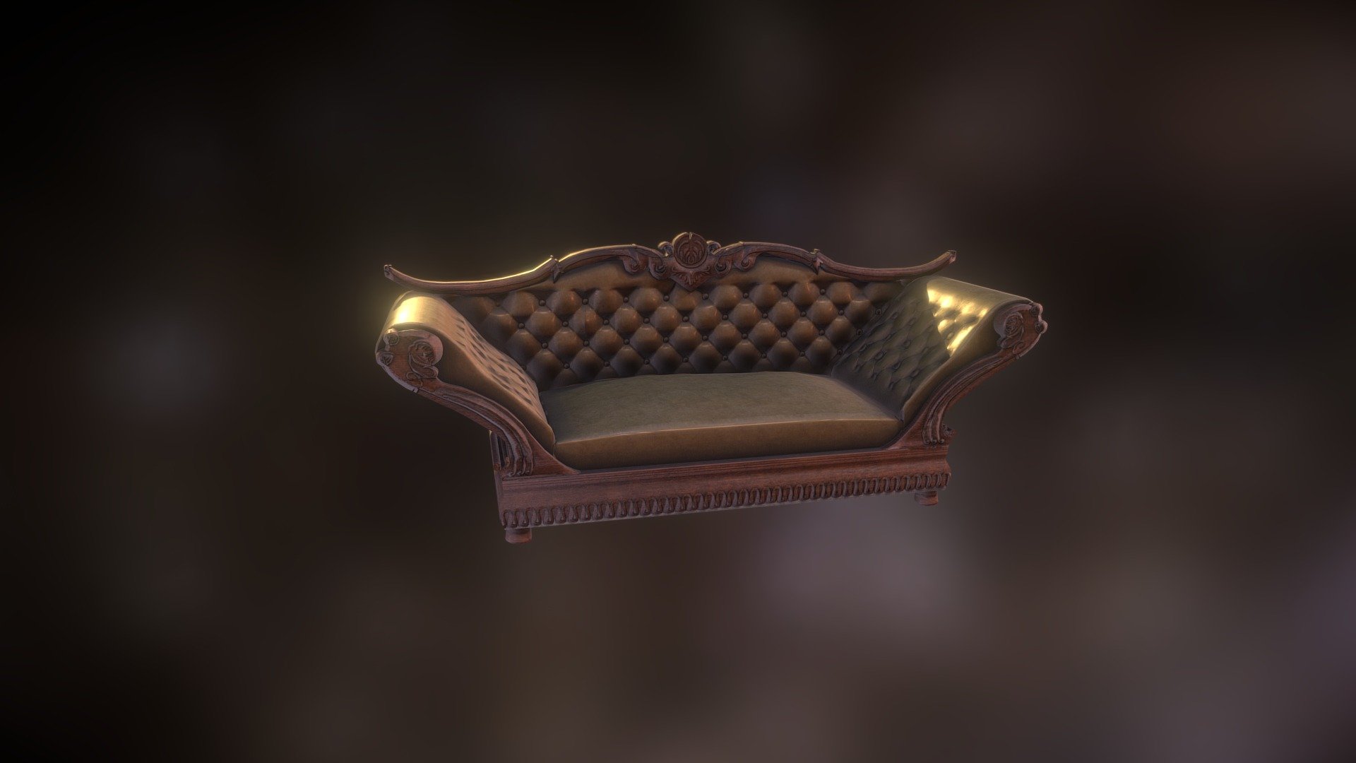 Sofa I modelled for a victorian study peice I am working on. Modelled in Maya, textured in Substance painter.