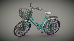 Bicycle - Cel-Shading Model object, bike, bicycle, toon, celshading, asset, game, lowpoly, stylized