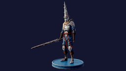 The Penitent One from Blasphemous (fanart) game-ready, unrigged, low-poly, blasphemous