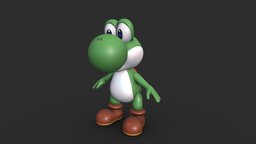 Yoshi green, games, gaming, frog, nintendo, yoshi, kart, substancepainter, substance, maya, character, zbrush, cinema4d, mario