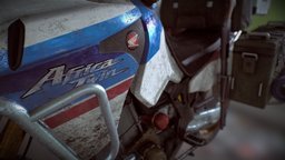 Africa Twin Survival Bike africa, twin, motorcycle, honda, substancepainter, substance