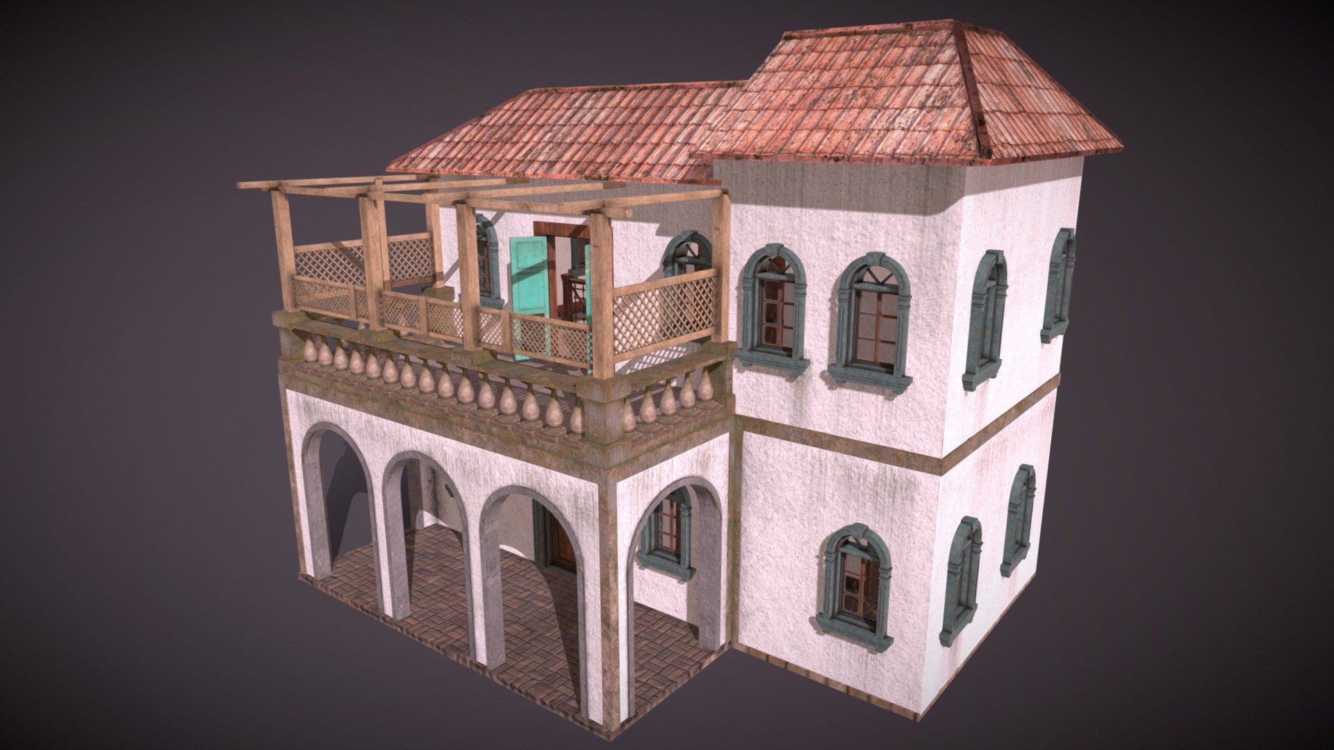 -Vintage Villa is modeled in ** Blender version 2.79b**.

-For texturing Substance Painter is used.

-Render engine used is Blender Cycles version 2.79b.

-The Model has 13 Meshes and 13 Materials.

-2k and 1k Material Textures in .PNG format included.

(On request 4k textures can also be made available)

-.Blend (Packed+Original), .fbx and .Obj Format avalable.

-According to blender statistics VintageVilla model has 

(Verts:60001 Faces:50960 Tris:99876)
