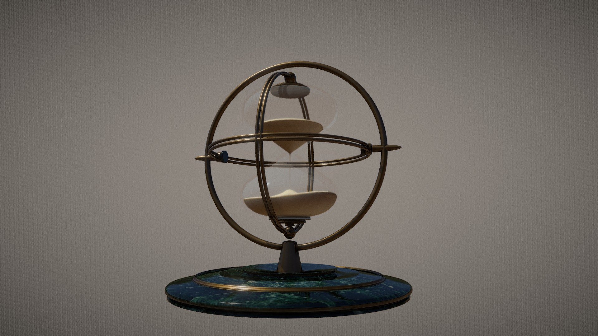 High poly model of a classical hourglass. Modeled and designed by me in Autodesk Maya. This asset was created for a detailed render in Arnold: https://www.artstation.com/artwork/KqL64