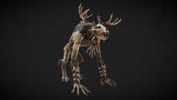 Wendigo gamedev, mobilegame, wendigo, substancepainter, substance, blender, lowpoly, blender3d, gameart, mobile, gameasset, creature, zbrush, halloween, horror, gameready, tsg