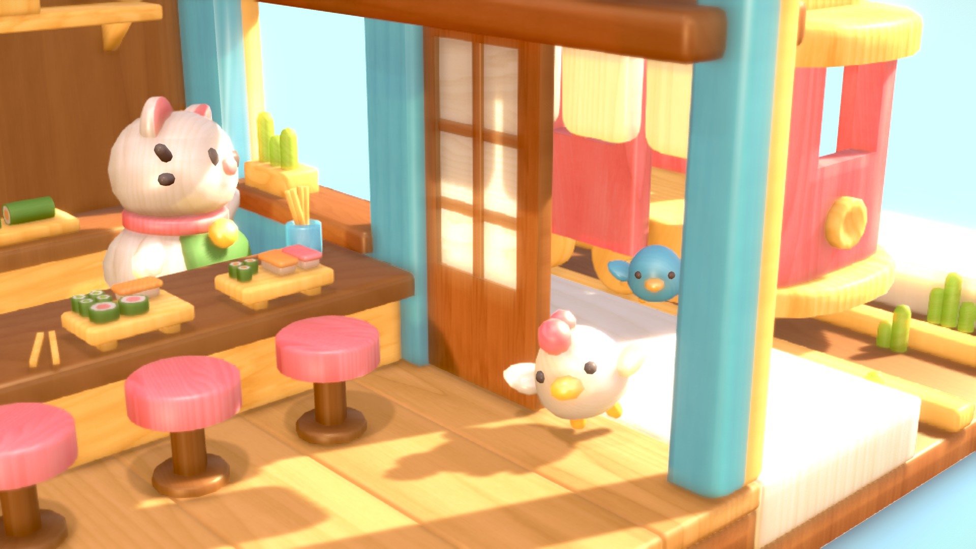 A scene I made for the isometric room challenge. It was also a test for me to see how basic wood texture look like on a cute diorama.