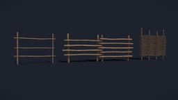 Small Animal Fences fence, 4k, yard, tied, 3d, pbr, wood, animal-fence, exterior-furniture