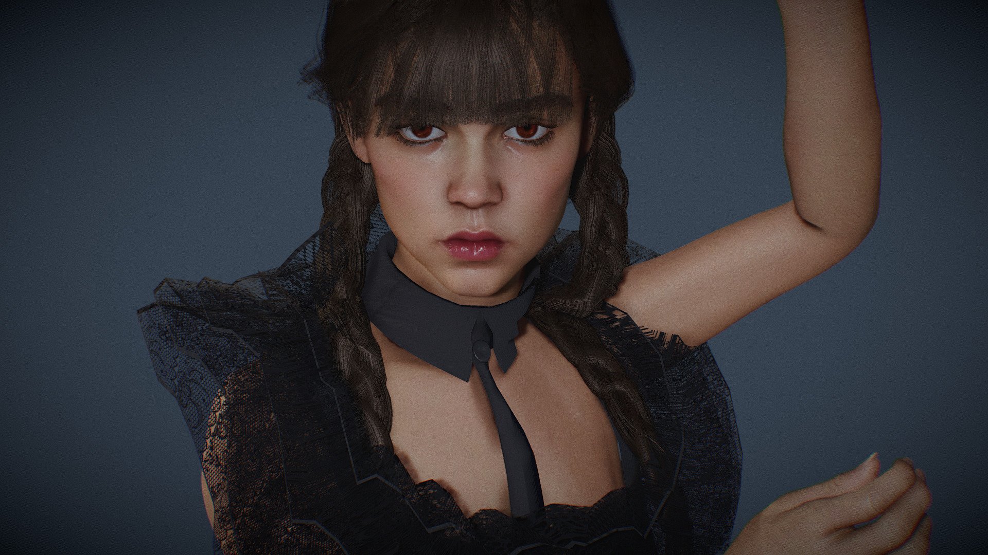 

Press Play!


* PLEASE DOWNLOAD THE RAR INSIDE THE ADDITIONAL FILES!!!
Wednesday Addams, Black Dress from the dance scene. Model in Blender file. Fully rigged. SSS subsurface scattering. mixamo bone names for animation. 





Includes 10 different poses. Shaders inside the additional RAR file.




Exporting the FBX for mixamo: 






Transform tab: check &ldquo;apply transform