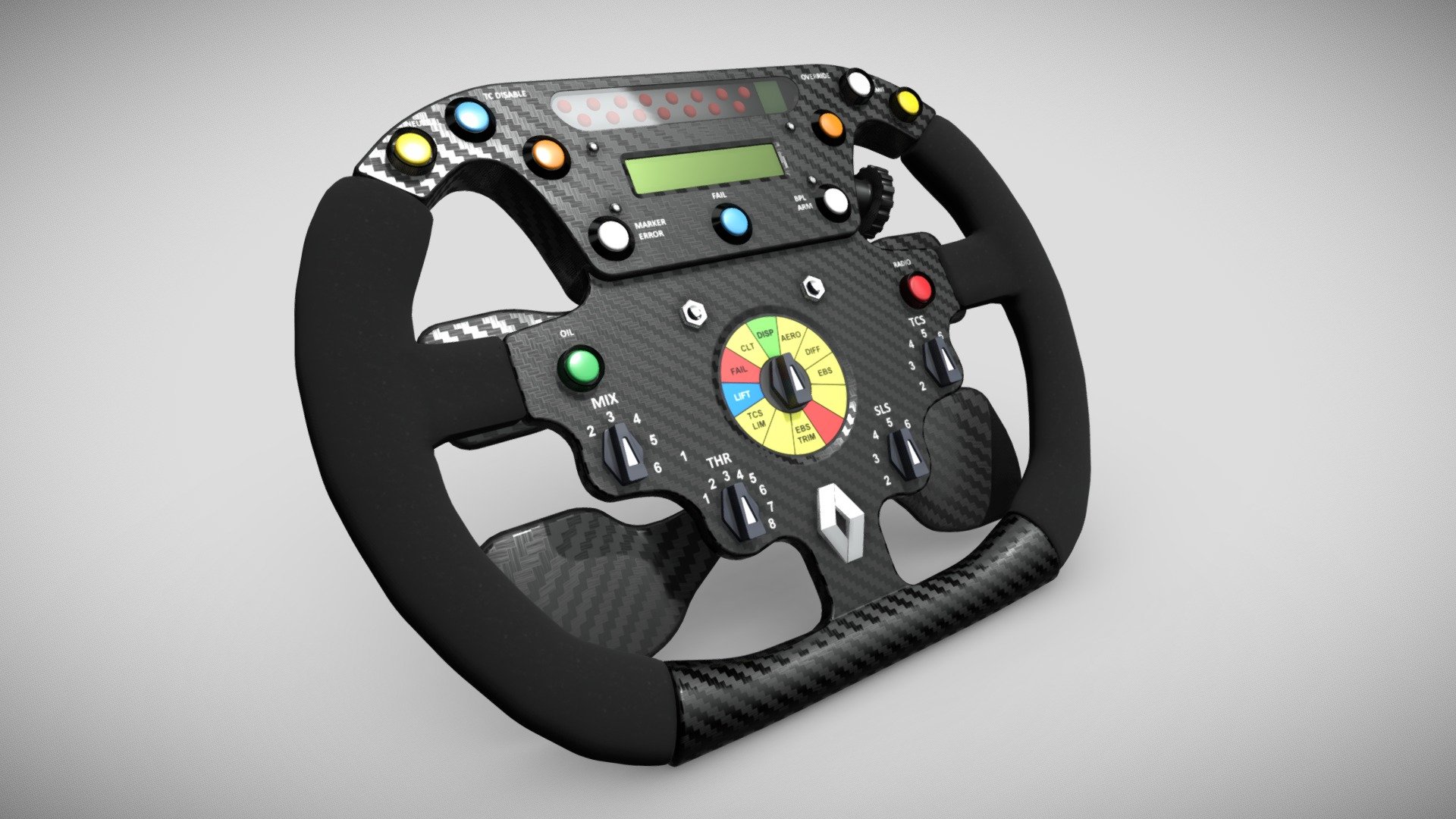 Renault R26 steering wheel from 2006 FIA Formula 1 Season