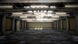 Old Warehouse (Wet Asphalt Ground)