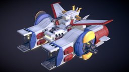 White Base (Weapons) base, suit, white, carrier, mobilesuit, whitebase, scifi, mobile, ship, gundam